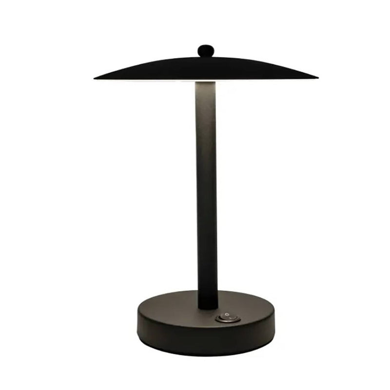 Lámpara De Mesa Luz Calida Celeste Negra 20 x 30 cm