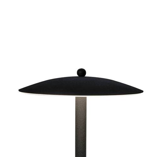 Lámpara De Mesa Luz Calida Celeste Negra 20 x 30 cm