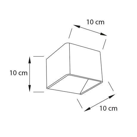 Lámpara de Pared LED Kengo Negro 10x10cm de Una Luz con Bombilla - Iluminacion | Bylmo
