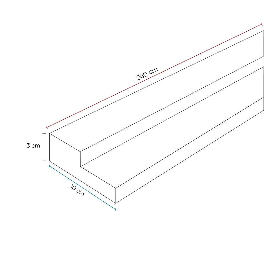 Marco Carbon Wengue 3 x 10 x 240 cm de Interior - Puertas | Bylmo