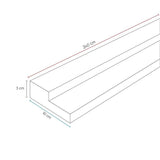 Marco Carbon Wengue 3 x 10 x 240 cm de Interior - Puertas | Bylmo