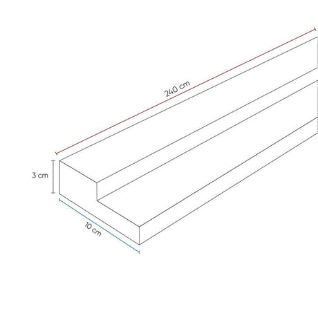 Marco Carbon Wengue 3 x 10 x 240 cm de Interior - Puertas | Bylmo