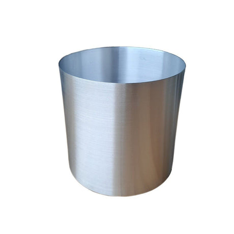 Matera de mesa Plateado 20x20cm de Metal Circular de 6.3 Litros - Jardinería | Bylmo