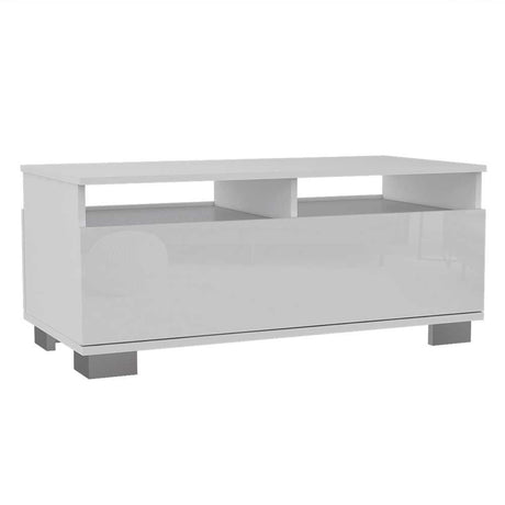 Mesa de Centro Aurora Blanco 100 cm con Dos Puertas - Mesas de Centro | Bylmo