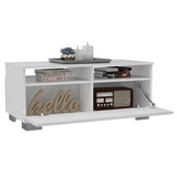 Mesa de Centro Aurora Blanco 100 cm con Dos Puertas - Mesas de Centro | Bylmo