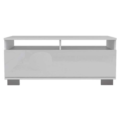 Mesa de Centro Aurora Blanco 100 cm con Dos Puertas - Mesas de Centro | Bylmo