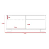 Mesa de Centro Aurora Blanco 100 cm con Dos Puertas - Mesas de Centro | Bylmo