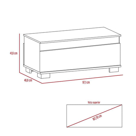 Mesa de Centro Aurora Blanco 100 cm con Dos Puertas - Mesas de Centro | Bylmo