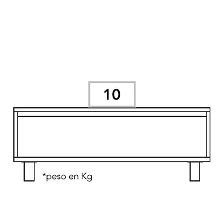 Mesa de Centro Ceniza 80x29cm Rectangular Transformable Con Patas - Mesas | Bylmo