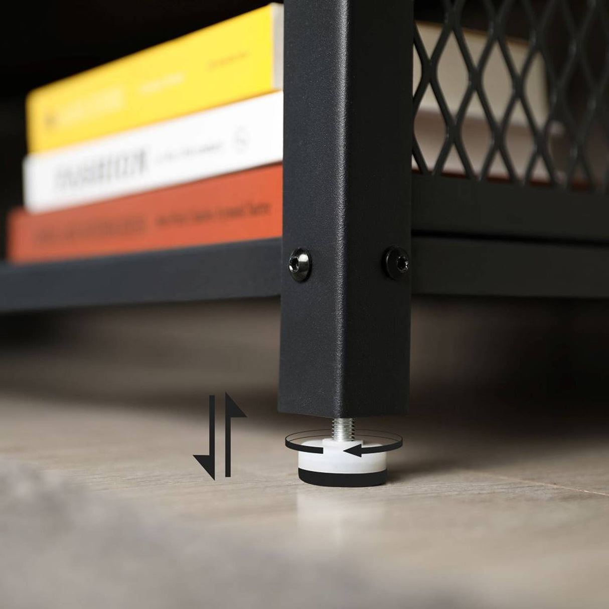 Mueble Auxiliar Café Rústico y Negro 140 cm con Entrepaños - Muebles de TV | Bylmo