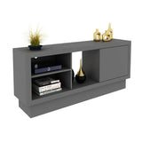 Rack Taragona Gris 136 cm con Una Puerta - Muebles para TV | Bylmo