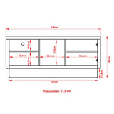 Rack Taragona Gris 136 cm con Una Puerta - Muebles para TV | Bylmo