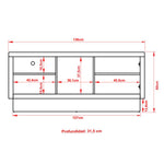 Rack Taragona Gris 136 cm con Una Puerta