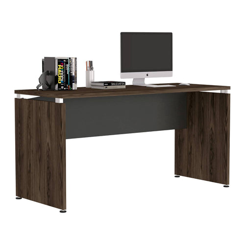Mesa de ordenador GRISO en madera color cerezo 