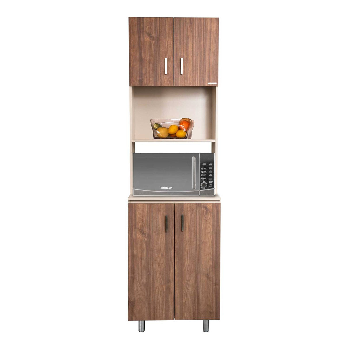 Mueble Microondas Pelica Dark 60 cm con Cuatro Puertas - Cocinas | Bylmo