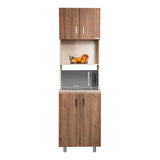 Mueble Microondas Pelica Dark 60 cm con Cuatro Puertas - Cocinas | Bylmo