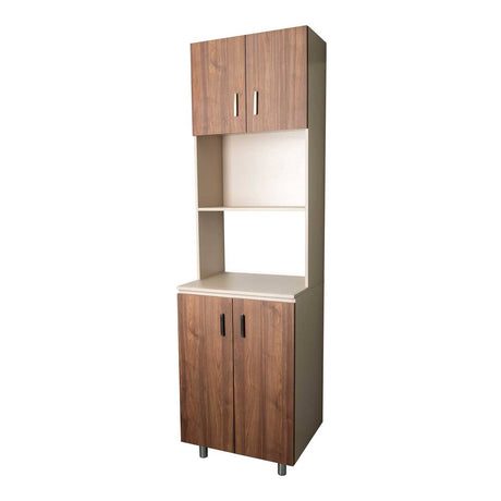 Mueble Microondas Pelica Dark 60 cm con Cuatro Puertas - Cocinas | Bylmo