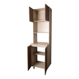 Mueble Microondas Pelica Dark 60 cm con Cuatro Puertas - Cocinas | Bylmo