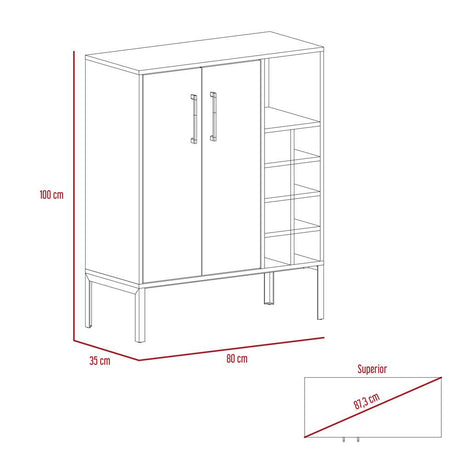 Bar Soho Duna 80 cm con Dos Puertas - Bares | Bylmo