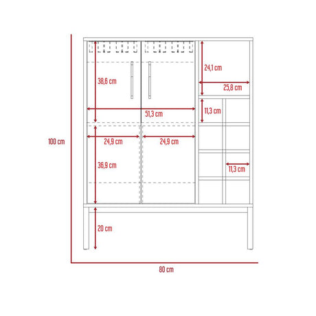 Bar Soho Duna 80 cm con Dos Puertas - Bares | Bylmo