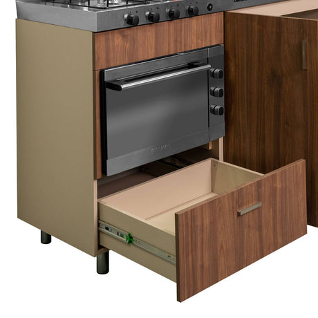 Mueble Inferior con Tres Puertas y Un Cajón Saur Dark 180 cm sin Mesón - Cocinas | Bylmo