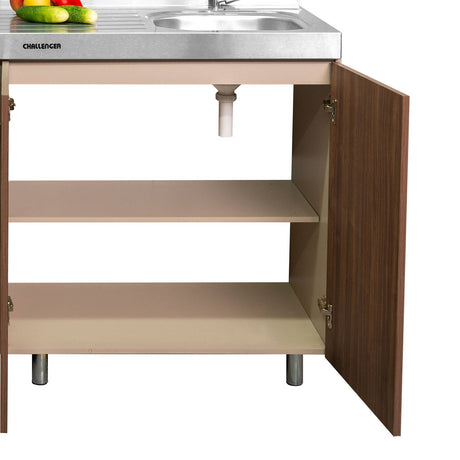 Mueble Inferior con Tres Puertas y Un Cajón Saur Dark 180 cm sin Mesón - Cocinas | Bylmo