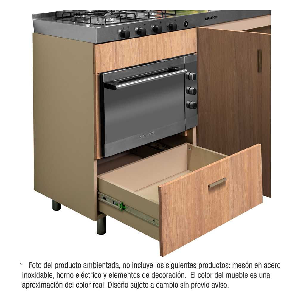 Mueble Inferior con Tres Puertas y Un Cajón Sansa Amber 180 cm - Muebles Inferiores | Bylmo