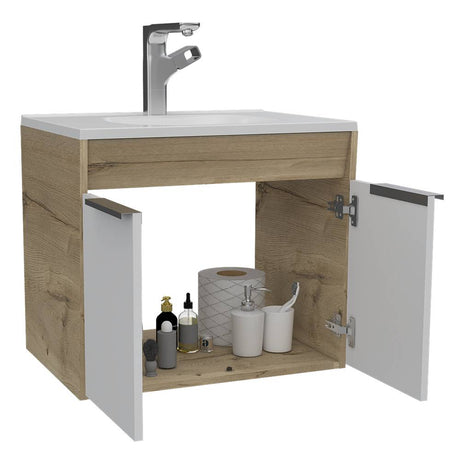 Mueble para Lavamanos Carter Duna 60x53.5cm Individual con Lavamanos con Dos Puertas - Gabinetes | Bylmo