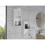 Set x 2 Gabinetes de Baño Rectangular Bath Blanco 30x30cm sin Espejo y con Dos Puertas - Muebles para Baño | Bylmo