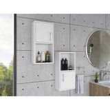 Set x 2 Gabinetes de Baño Rectangular Bath Blanco 30x30cm sin Espejo y con Dos Puertas - Muebles para Baño | Bylmo