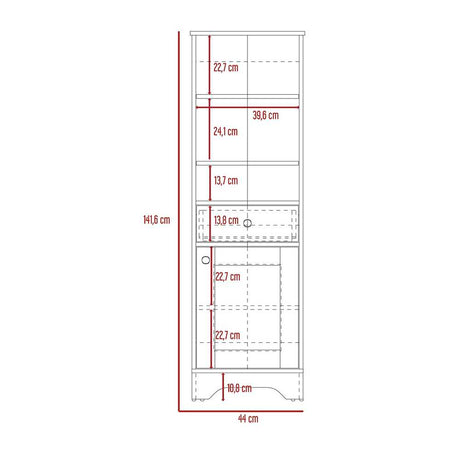 Optimizador de Baño BiColor Blanco 45x45cm con Un Cajón y con Dos Entrepaños - Muebles para Baño | Bylmo