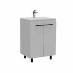 Mueble para Baño Cinza Blanco 60 cm Incluye Lavamanos