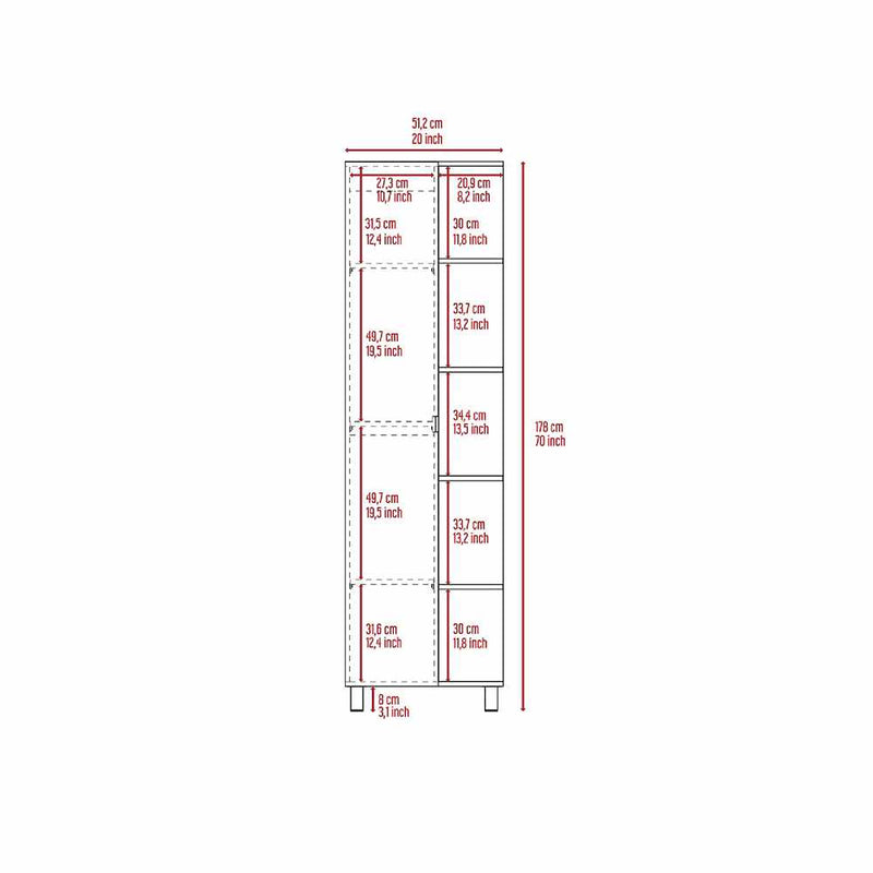 Mueble para Baño Facto Blanco 50 cm con Una Puerta y Entrepaños