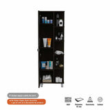 Mueble para Baño Esquinero Facto Wengue 52x158cm sin Cajones y con Cuatro Entrepaños - Muebles para Baño | Bylmo