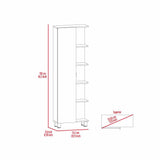 Mueble para Baño Esquinero Facto Wengue 52x158cm sin Cajones y con Cuatro Entrepaños - Muebles para Baño | Bylmo