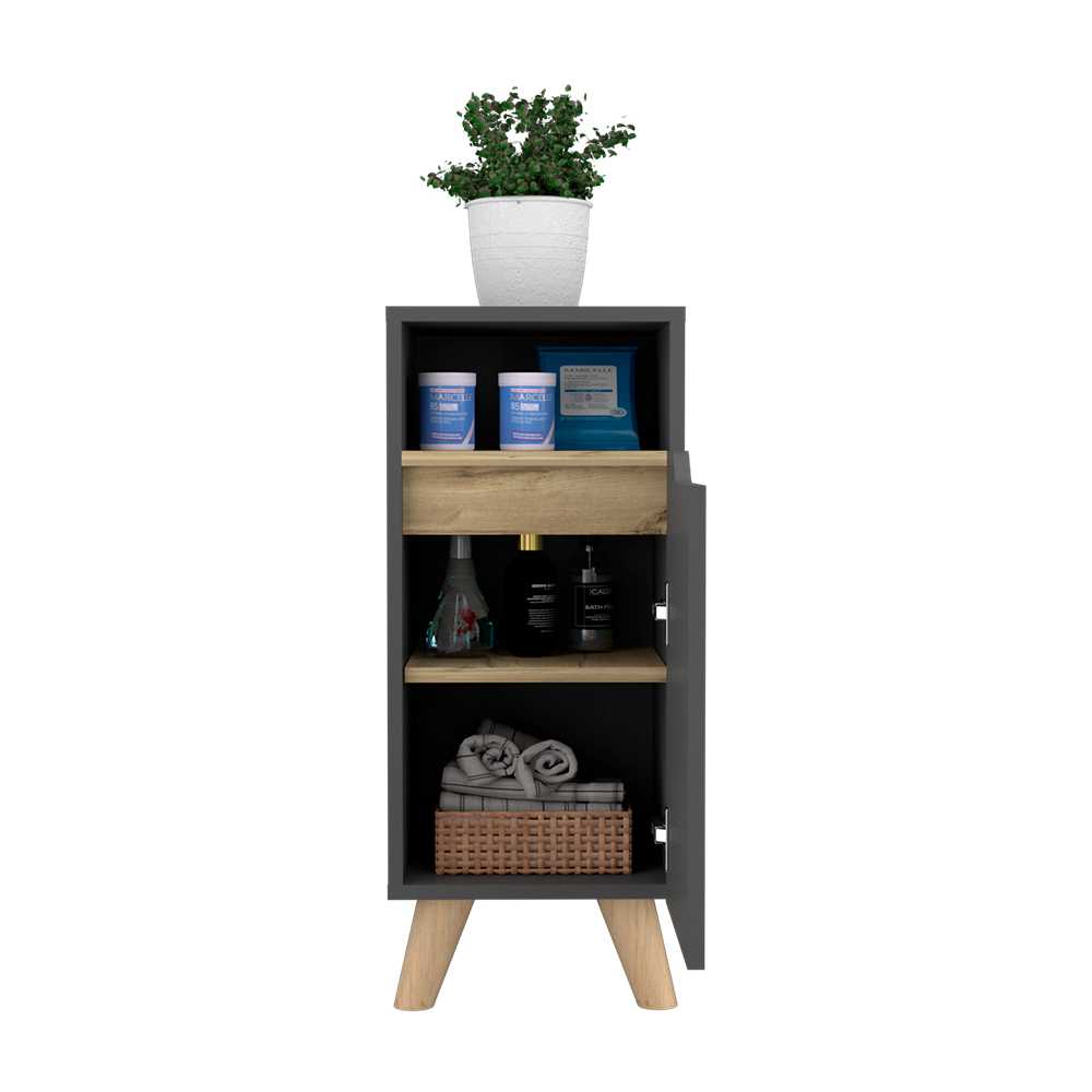 Mueble para Baño Laurent Plomo 30 cm con Entrepaños - Muebles para Baño | Bylmo