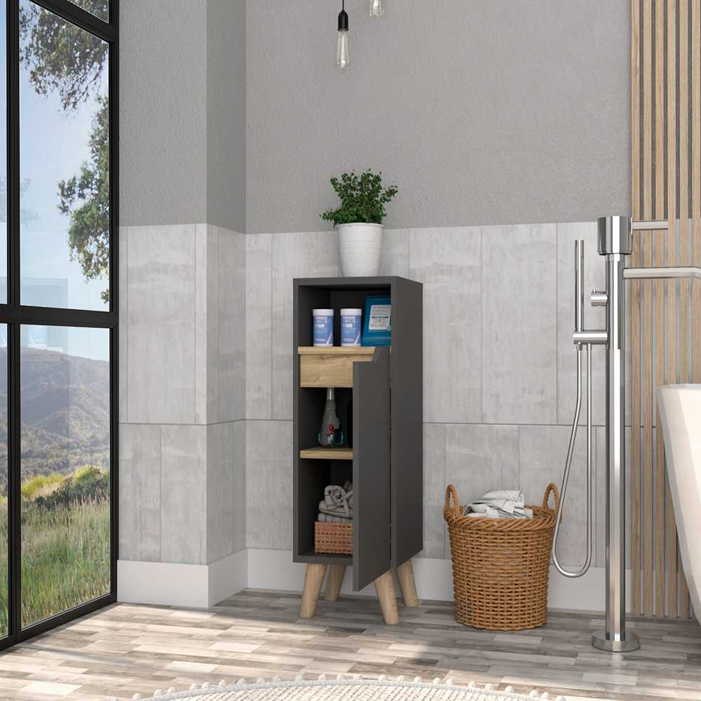 Mueble para Baño Laurent Plomo 30 cm con Entrepaños - Muebles para Baño | Bylmo