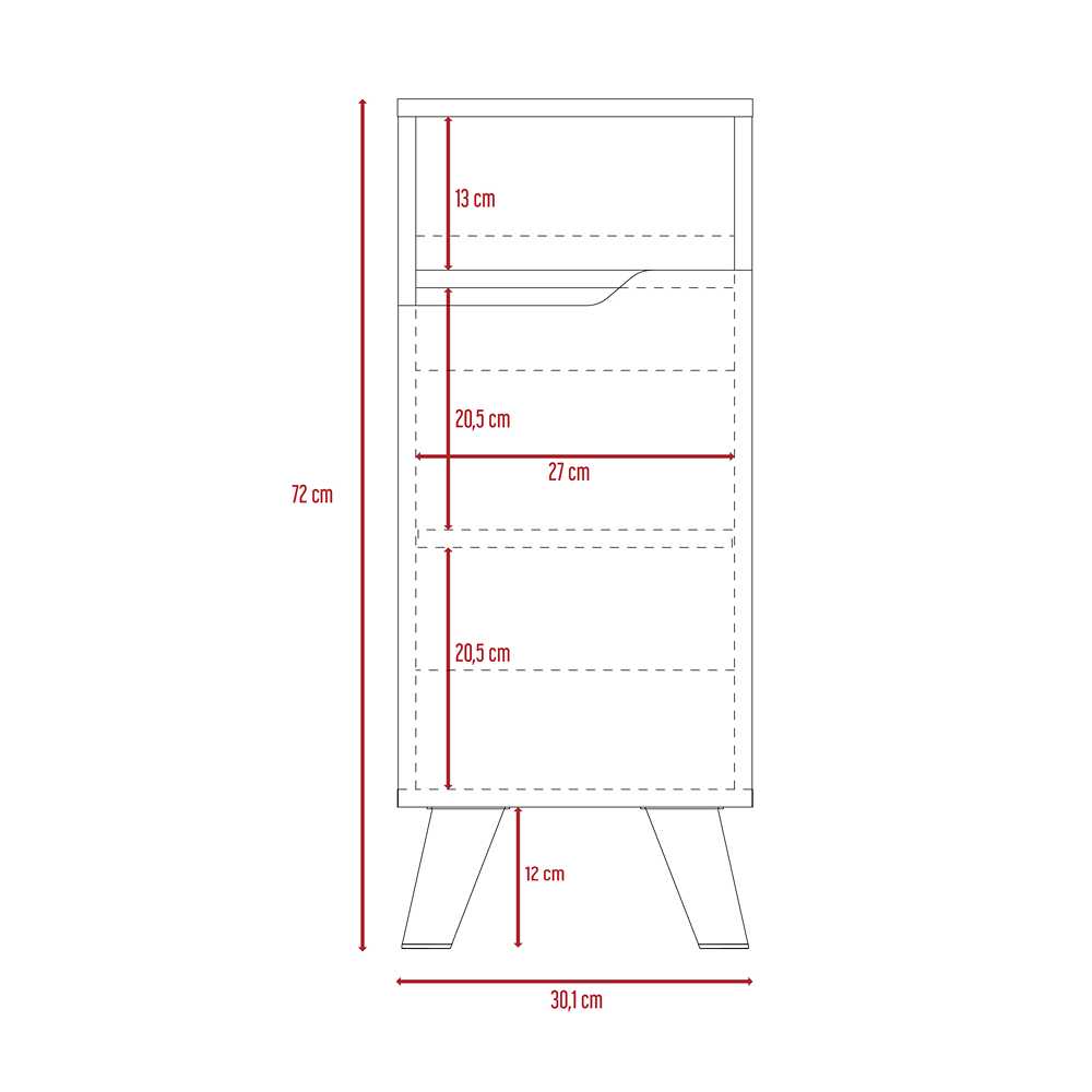 Mueble para Baño Laurent Plomo 30 cm con Entrepaños - Muebles para Baño | Bylmo