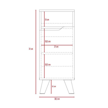 Mueble para Baño Laurent Plomo 30 cm con Entrepaños - Muebles para Baño | Bylmo
