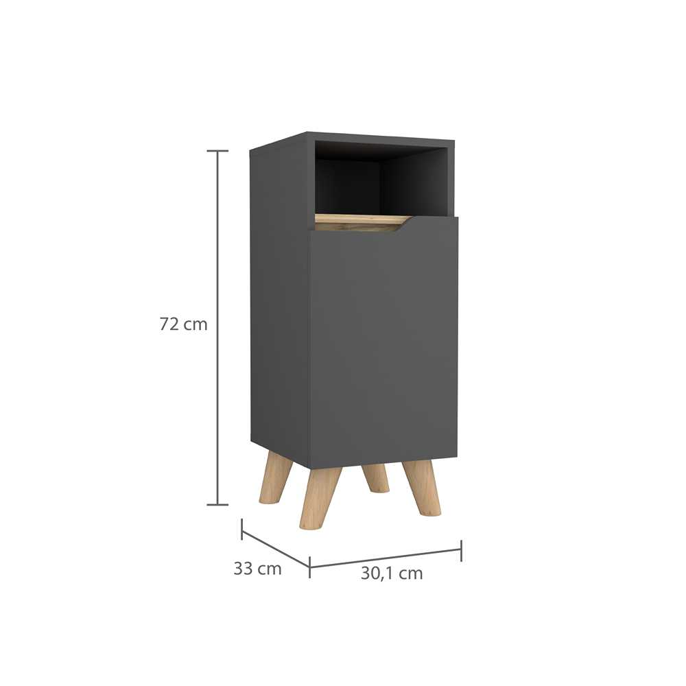 Mueble para Baño Laurent Plomo 30 cm con Entrepaños - Muebles para Baño | Bylmo