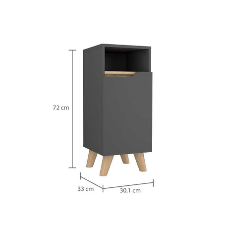 Mueble para Baño Laurent Plomo 30 cm con Entrepaños - Muebles para Baño | Bylmo