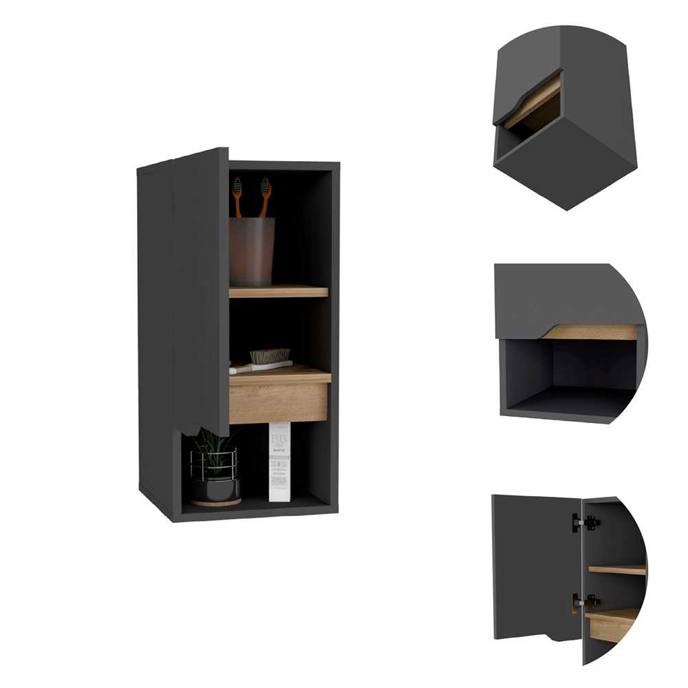 Mueble para Baño Laurent Plomo 30 cm con Puerta - Muebles para Baño | Bylmo