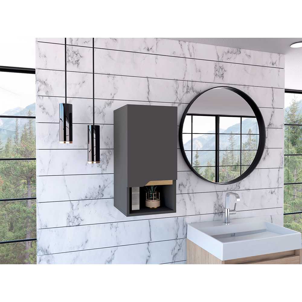 Mueble para Baño Laurent Plomo 30 cm con Puerta - Muebles para Baño | Bylmo