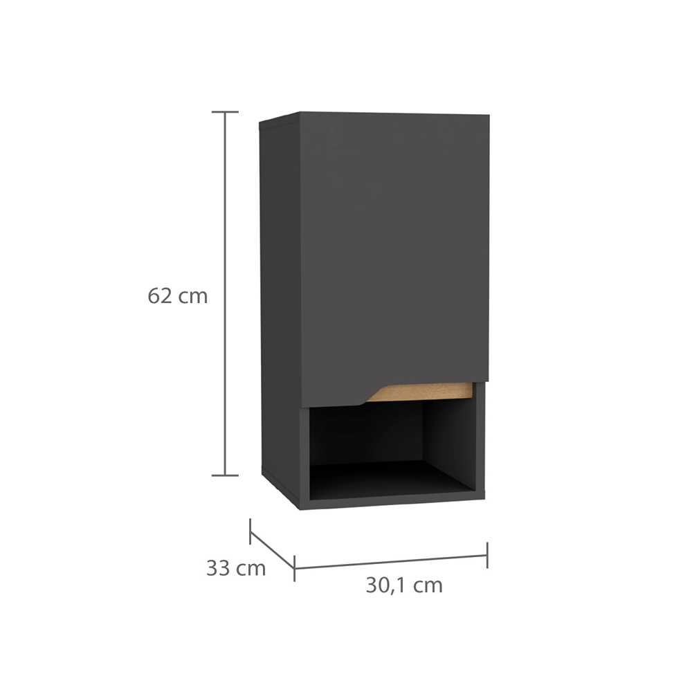 Mueble para Baño Laurent Plomo 30 cm con Puerta - Muebles para Baño | Bylmo