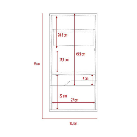 Mueble para Baño Laurent Plomo 30 cm con Puerta - Muebles para Baño | Bylmo