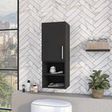 Gabinete de Baño Rectangular Lotus Wengue 30x80cm sin Espejo y con Una Puerta - Muebles para Baño | Bylmo