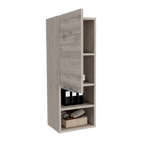Gabinete de Baño Rectangular Mila Ceniza 30x30cm sin Espejo y con Una Puerta - Muebles para Baño | Bylmo