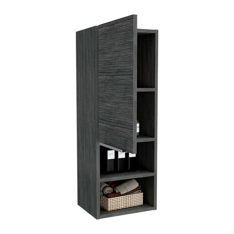 Gabinete de Baño Rectangular Mila Roble Gris 30x30cm sin Espejo y con Una Puerta - Muebles para Baño | Bylmo