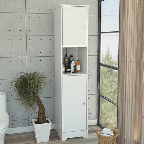 Mueble Auxiliar para Baño Myth Blanco 37x173cm sin Cajones y con Tres Entrepaños - Muebles para Baño | Bylmo