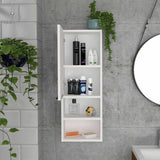 Gabinete de Baño Rectangular Operative Blanco 30x82cm sin Espejo y con Una Puerta - Muebles para Baño | Bylmo